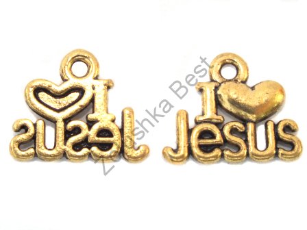 Подвеска I love jesus, золото в Благовещенске