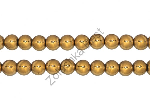 Бусины гематита золотого 4 мм, круглые, натур., 105 шт  в Благовещенске